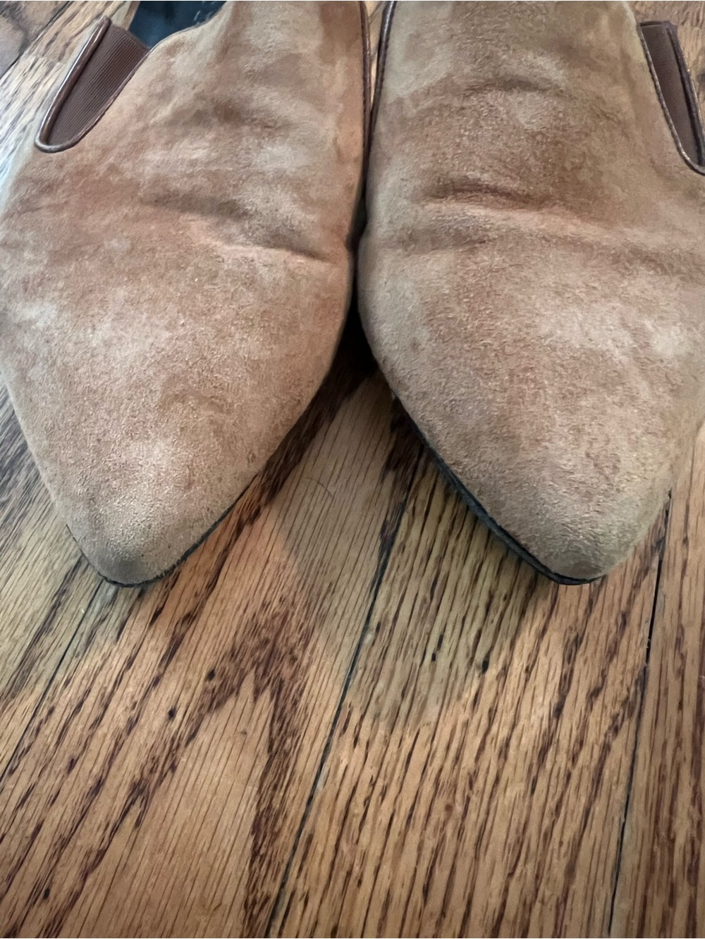 Jenni Kayne Goatksin Suede Mules Cognac Brown Size 37/US 6.5 - Picture 3 of 7